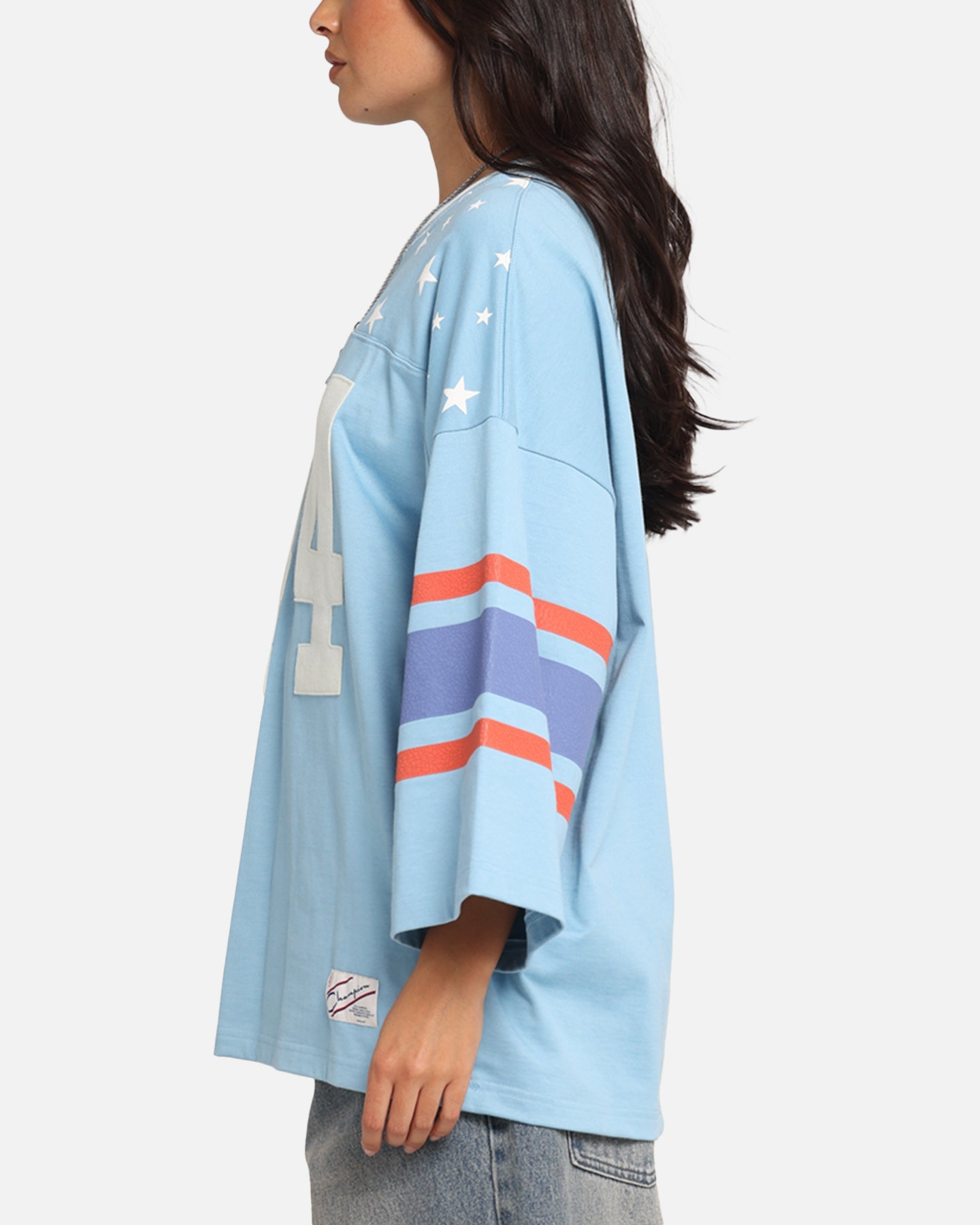 Champion 60's Football T-Shirt Pale Blue Style001
