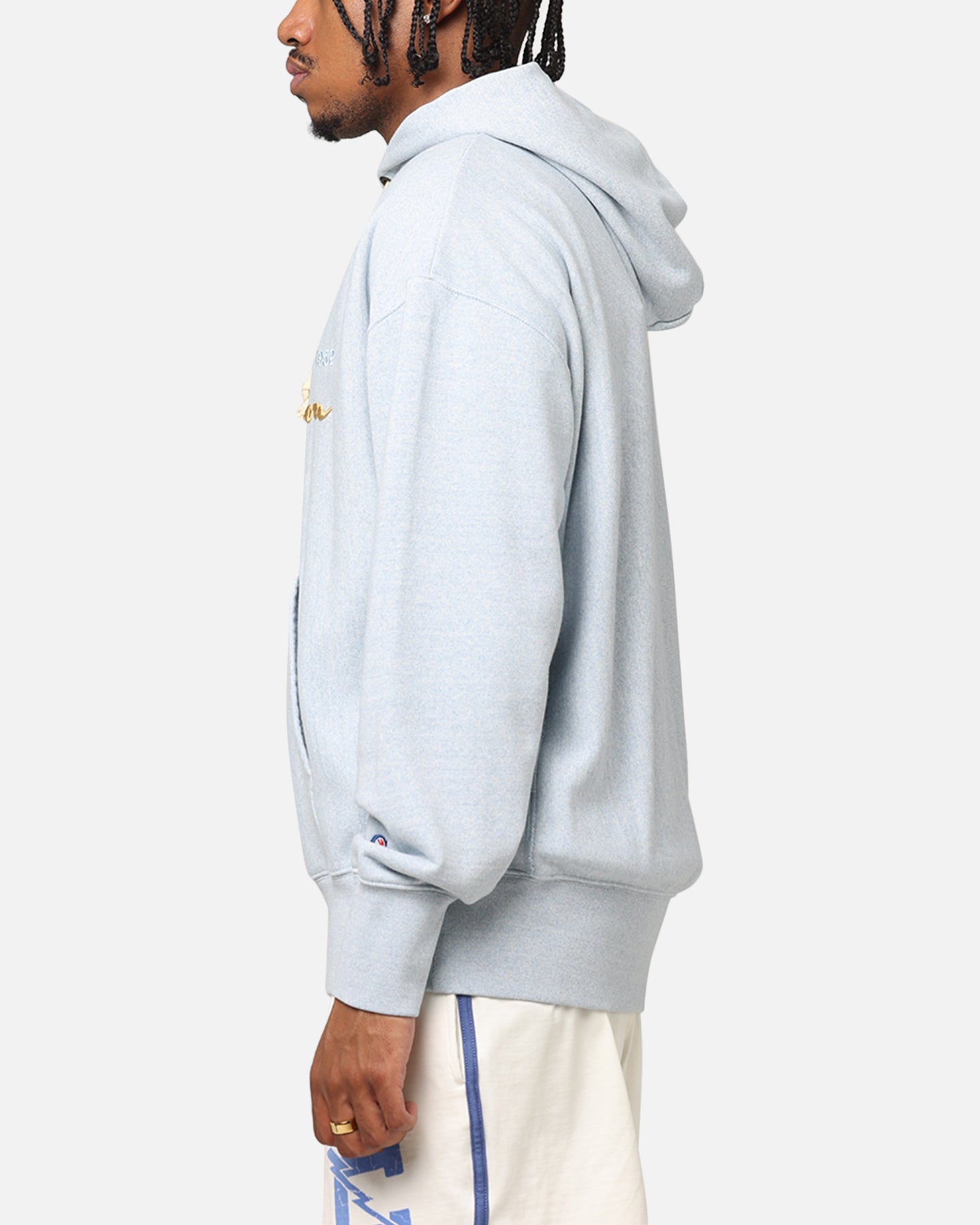 Champion Vintage Logo Sweatshirt Hoodie Oxford Grey Heather