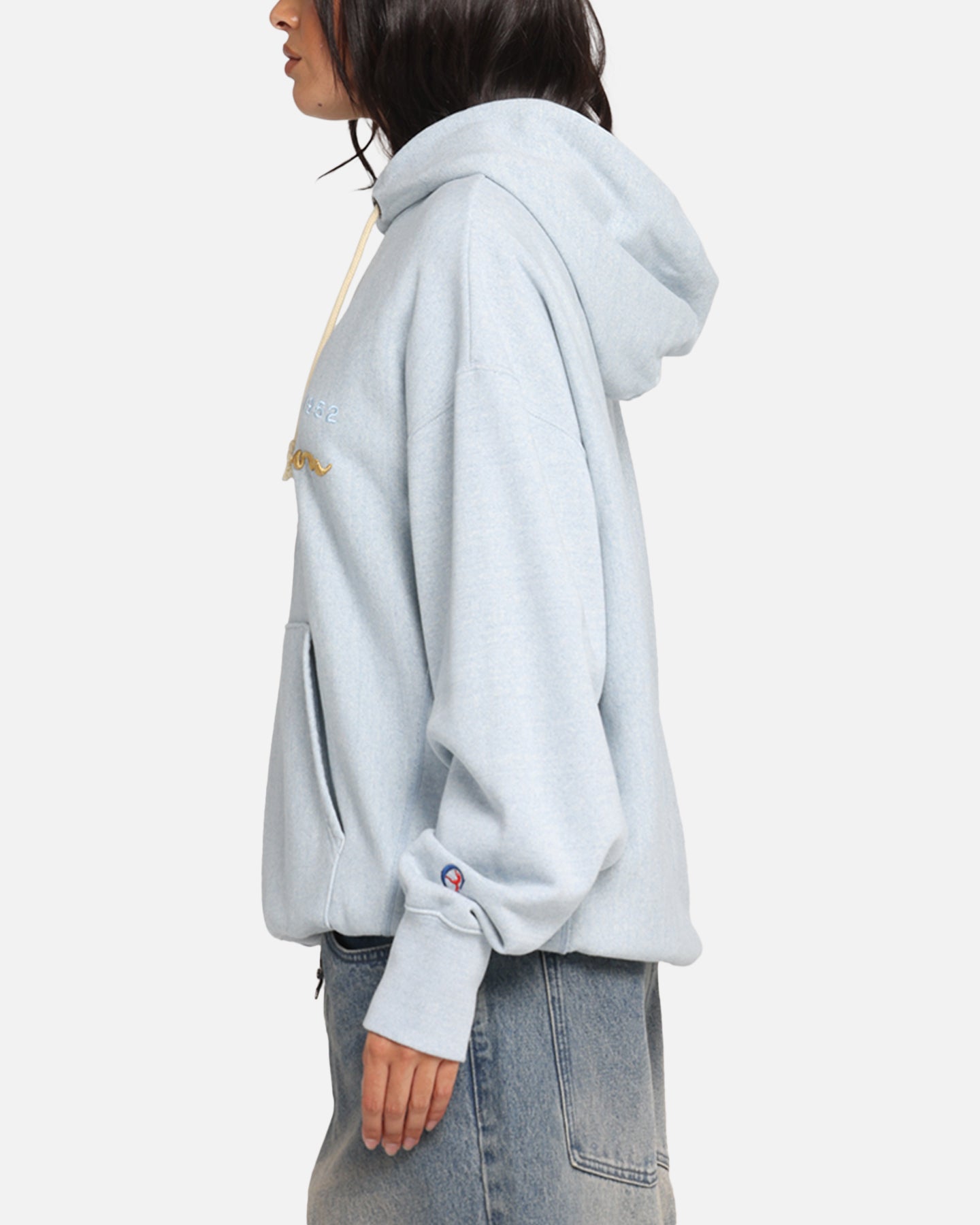 Champion Vintage Logo Sweatshirt Hoodie Oxford Grey Heather Style001