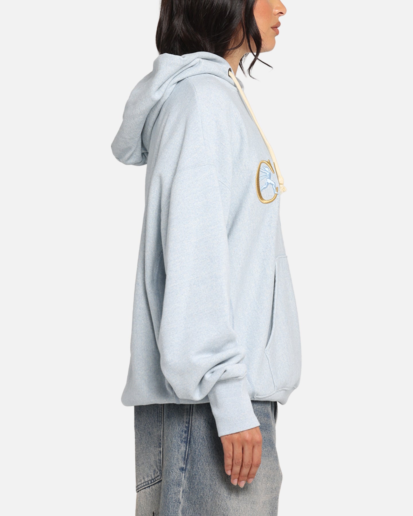 Champion Vintage Logo Sweatshirt Hoodie Oxford Grey Heather Style001