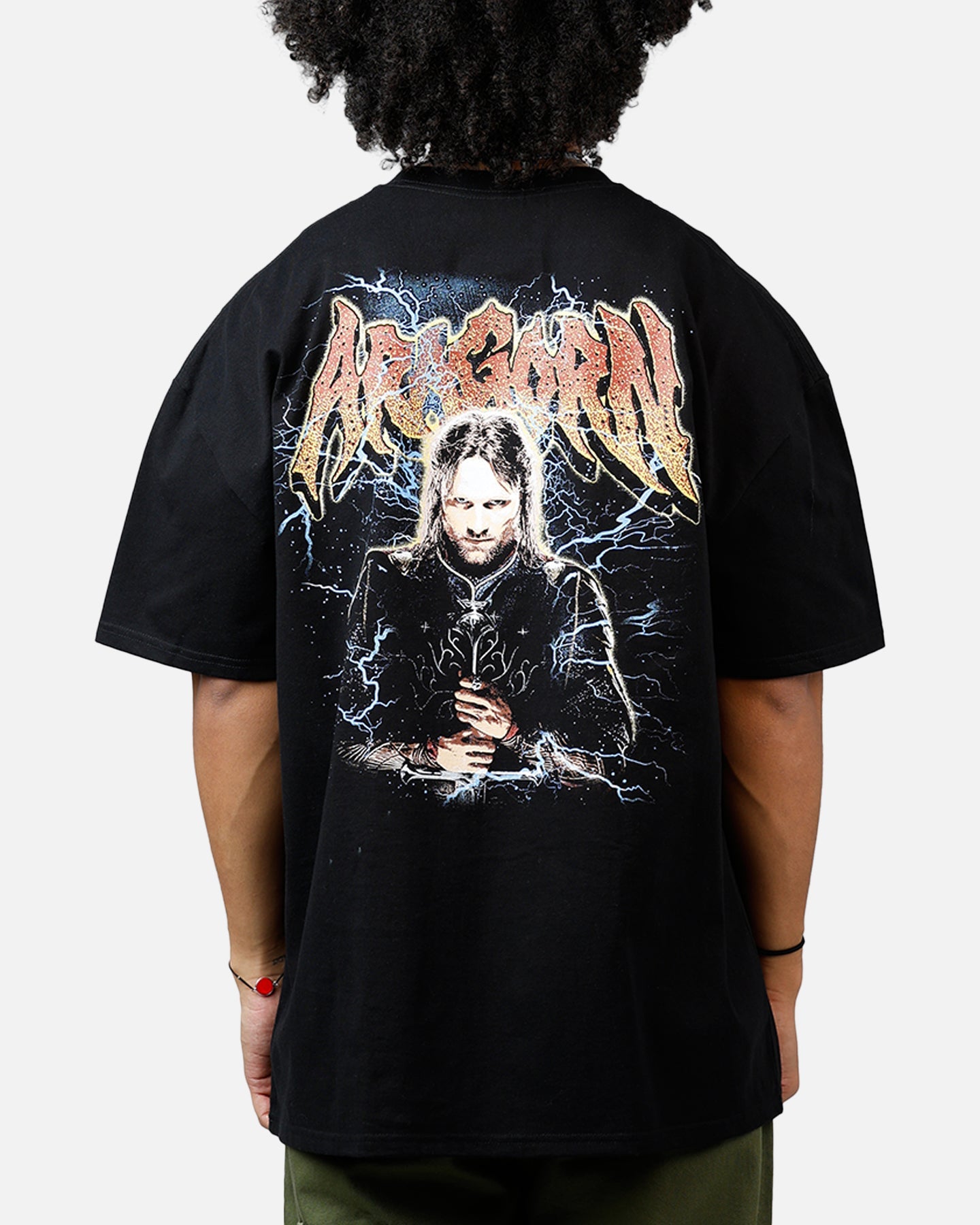 American Thrift X The Lord Of The Rings Aragorn Heavyweight T-Shirt Black