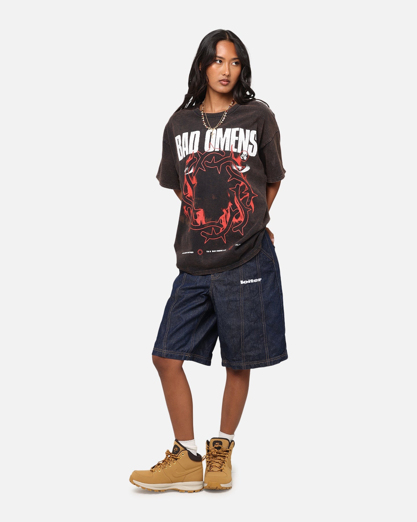 Bad Omens Flame Symbol T-Shirt Black Vintage Style001