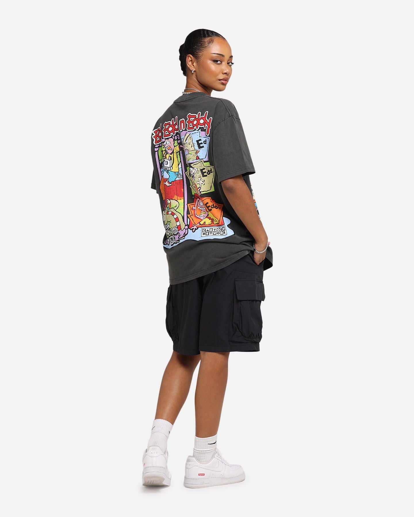 American Thrift X Cartoon Network Ed Edd N Eddy Heavy T-Shirt Black Wash Style001