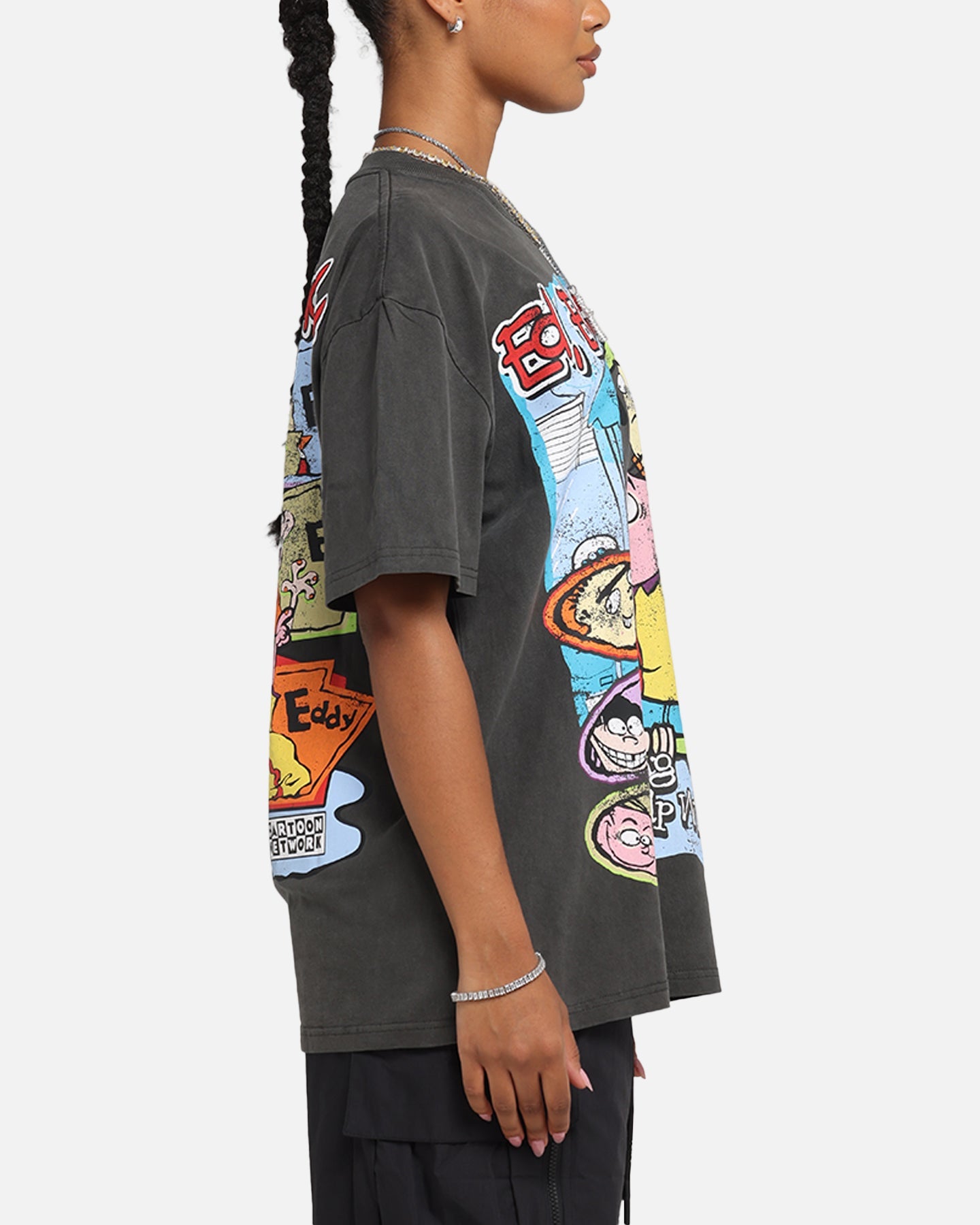 American Thrift X Cartoon Network Ed Edd N Eddy Heavy T-Shirt Black Wash Style001