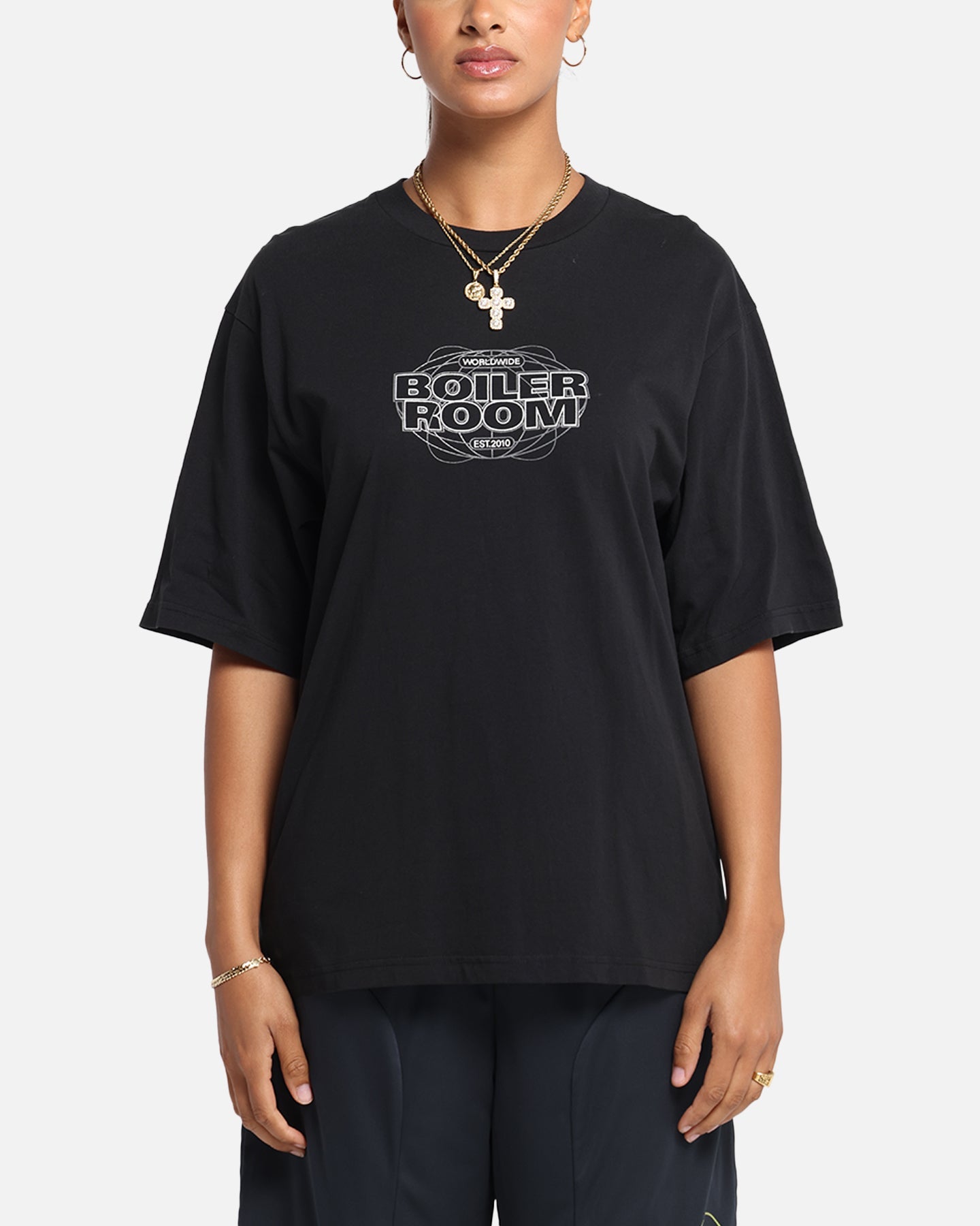 Boiler Room World Tour T-Shirt Black Style001