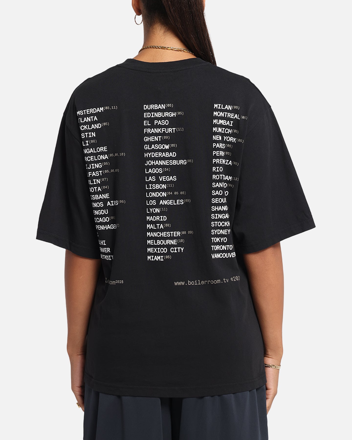 Boiler Room World Tour T-Shirt Black Style001
