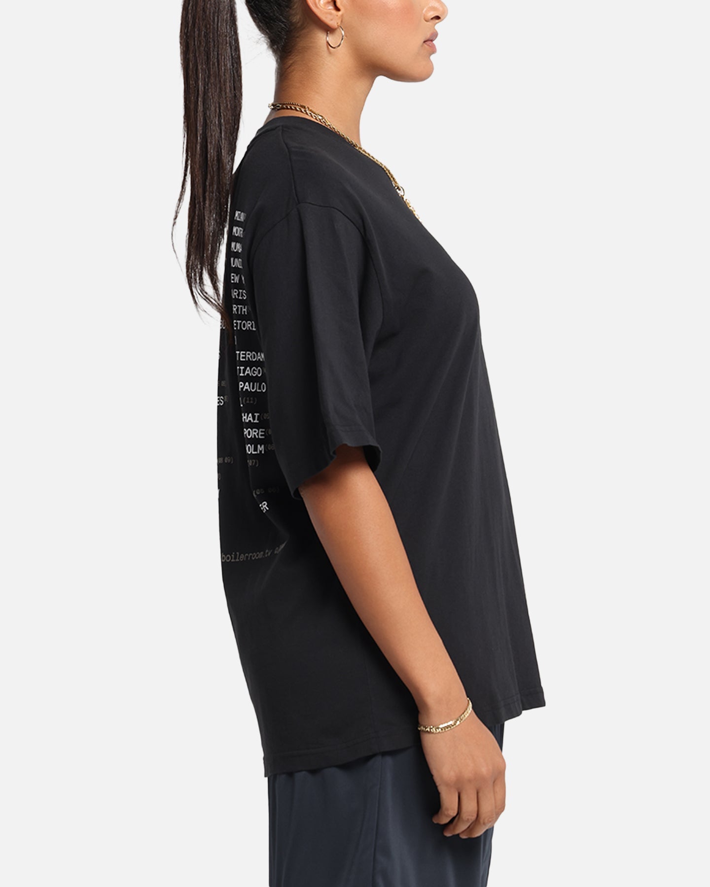 Boiler Room World Tour T-Shirt Black Style001