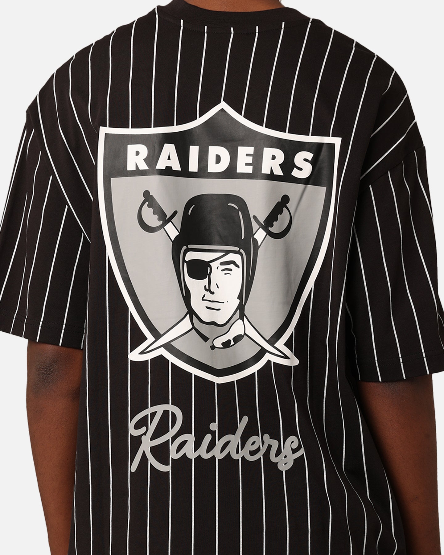 New Era Las Vegas Raiders Pinstripe Champions T-Shirt Black Style001