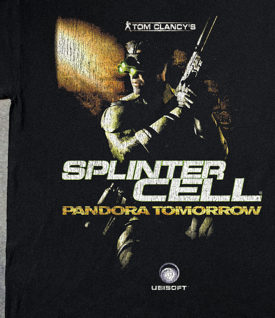 '04 PS2 SPLINTER CELL PANDORA TOMORROW BLACK T-SHIRT