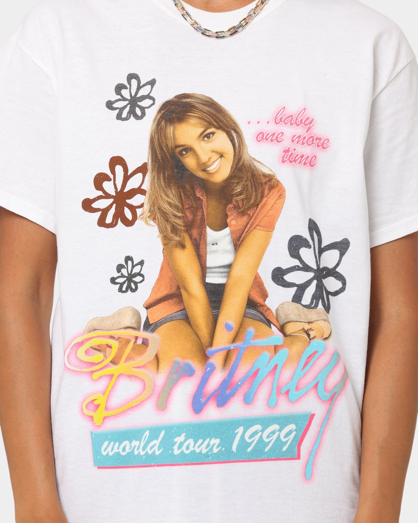 Britney Spears Retro Tour T-Shirt White Style001