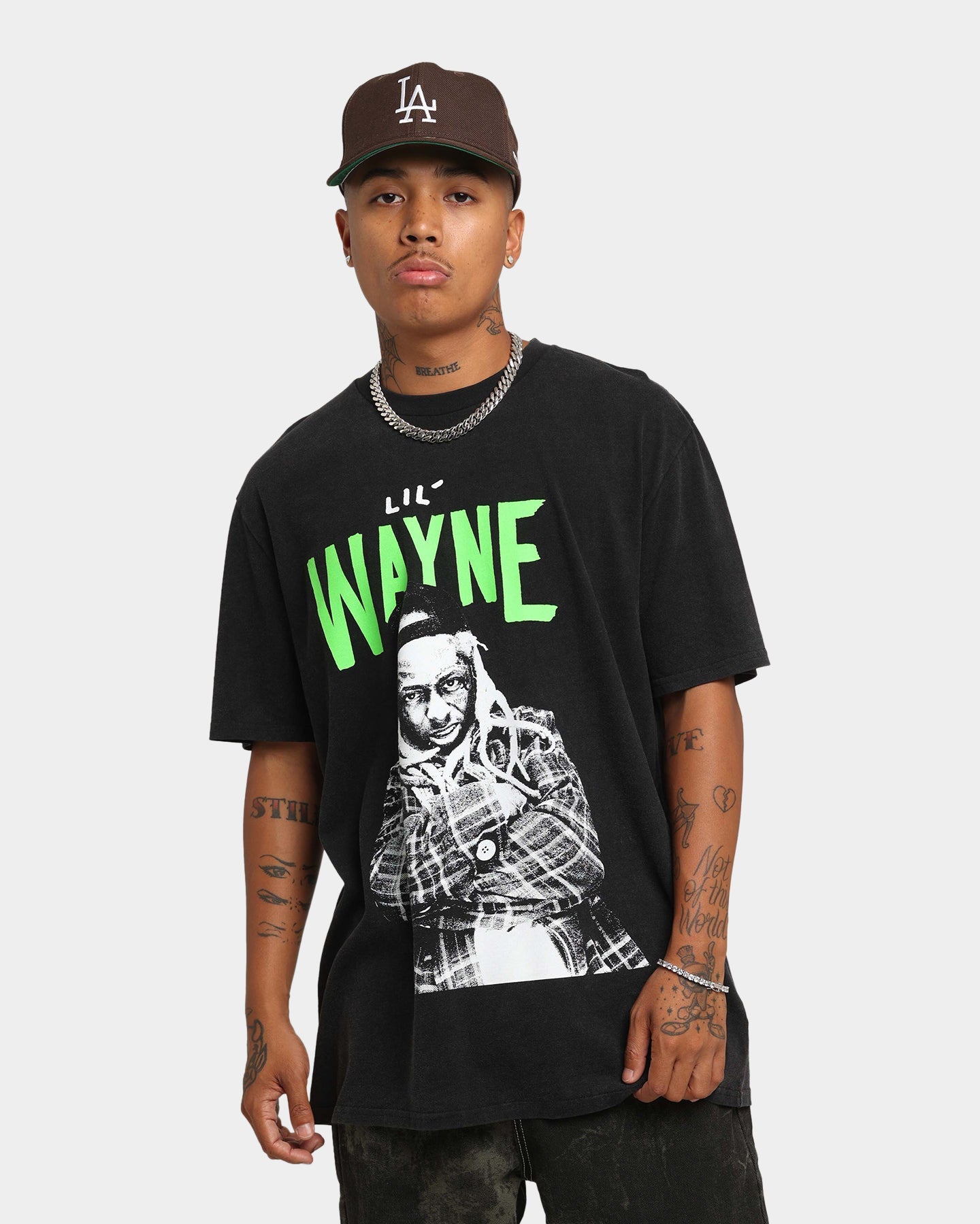 Lil Wayne Green Tour T-Shirt Washed Black
