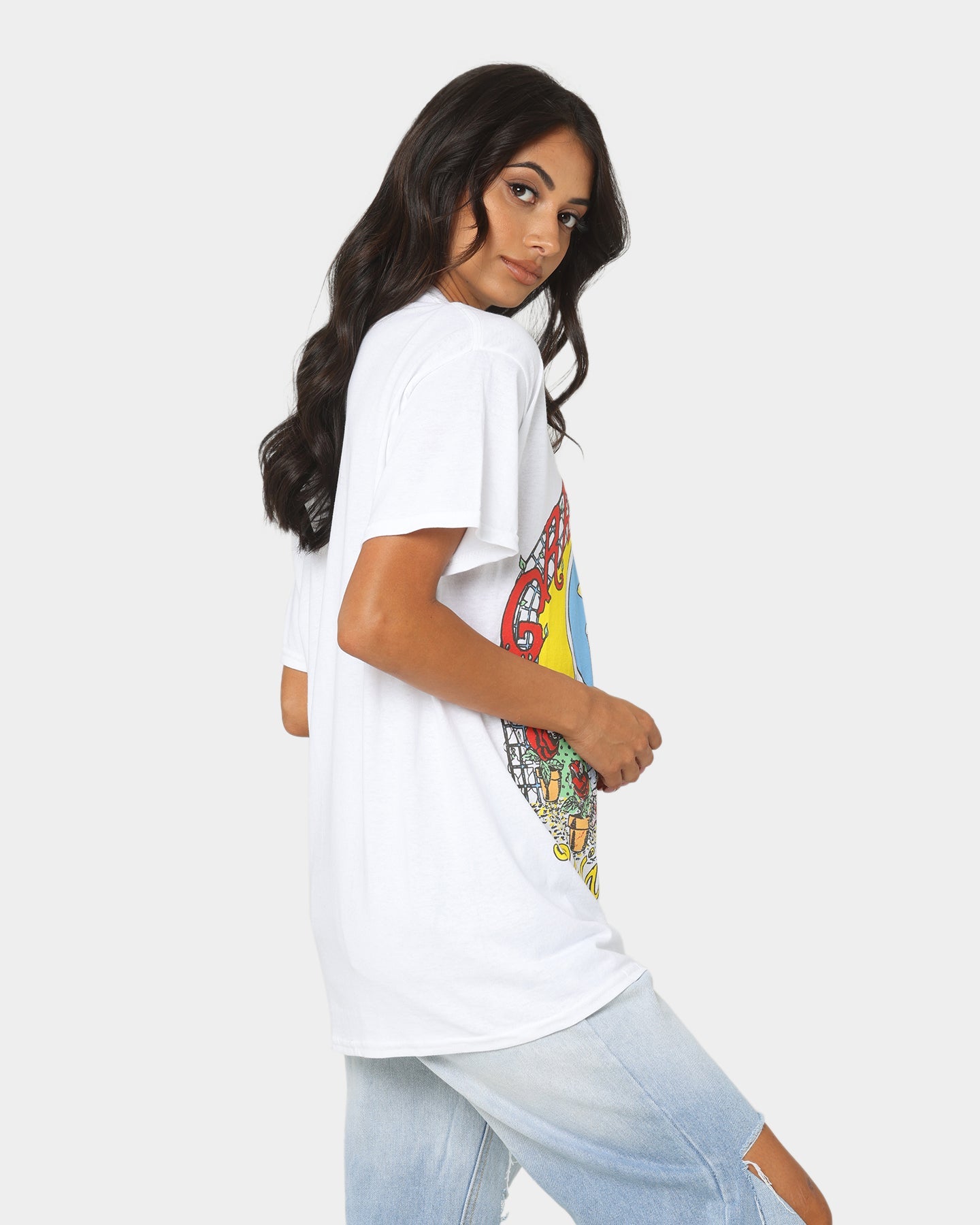 Grateful Dead Spring Tour 1990 T-Shirt White Style001