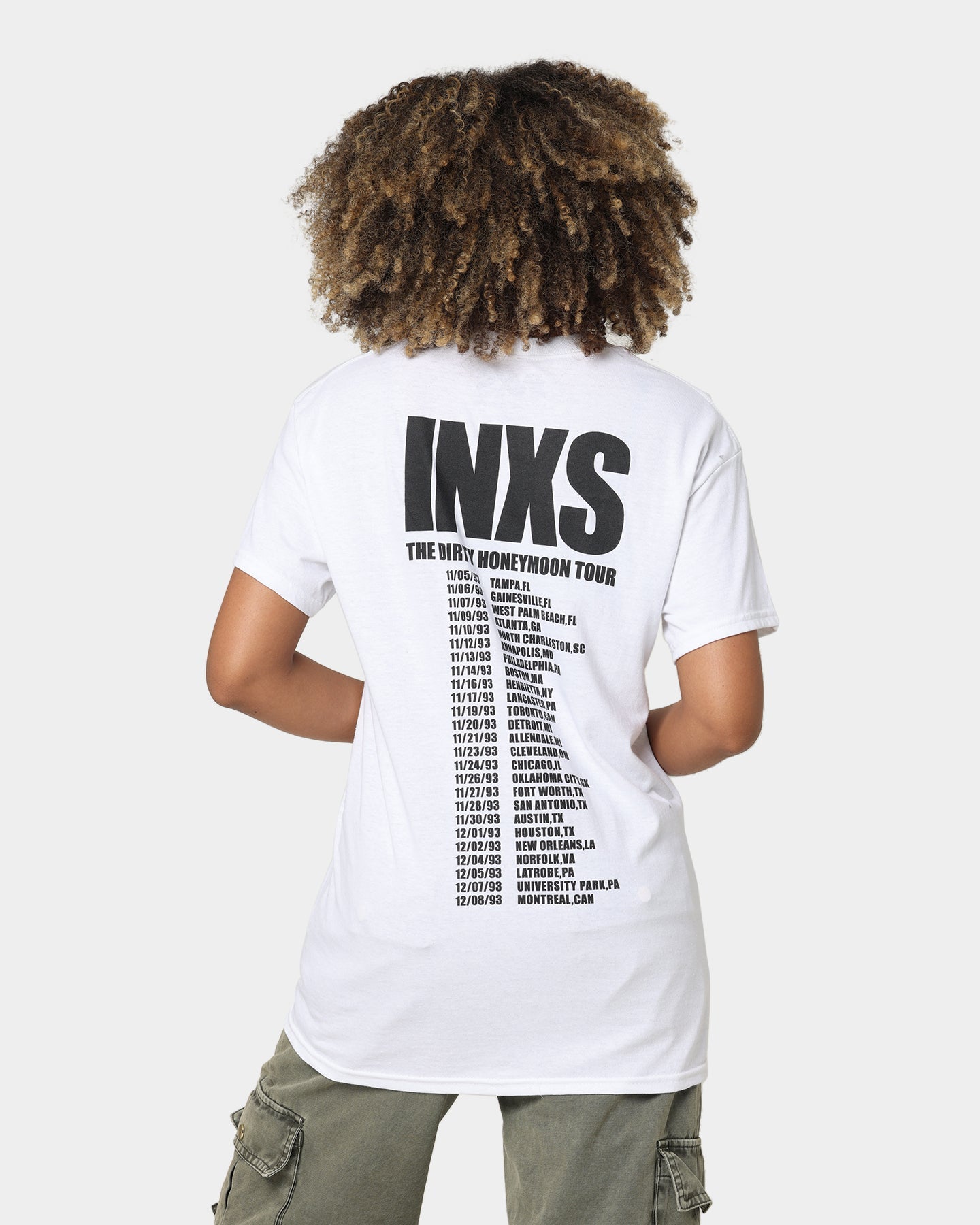INXS The Dirty Honeymoon Tour T-Shirt White Style001