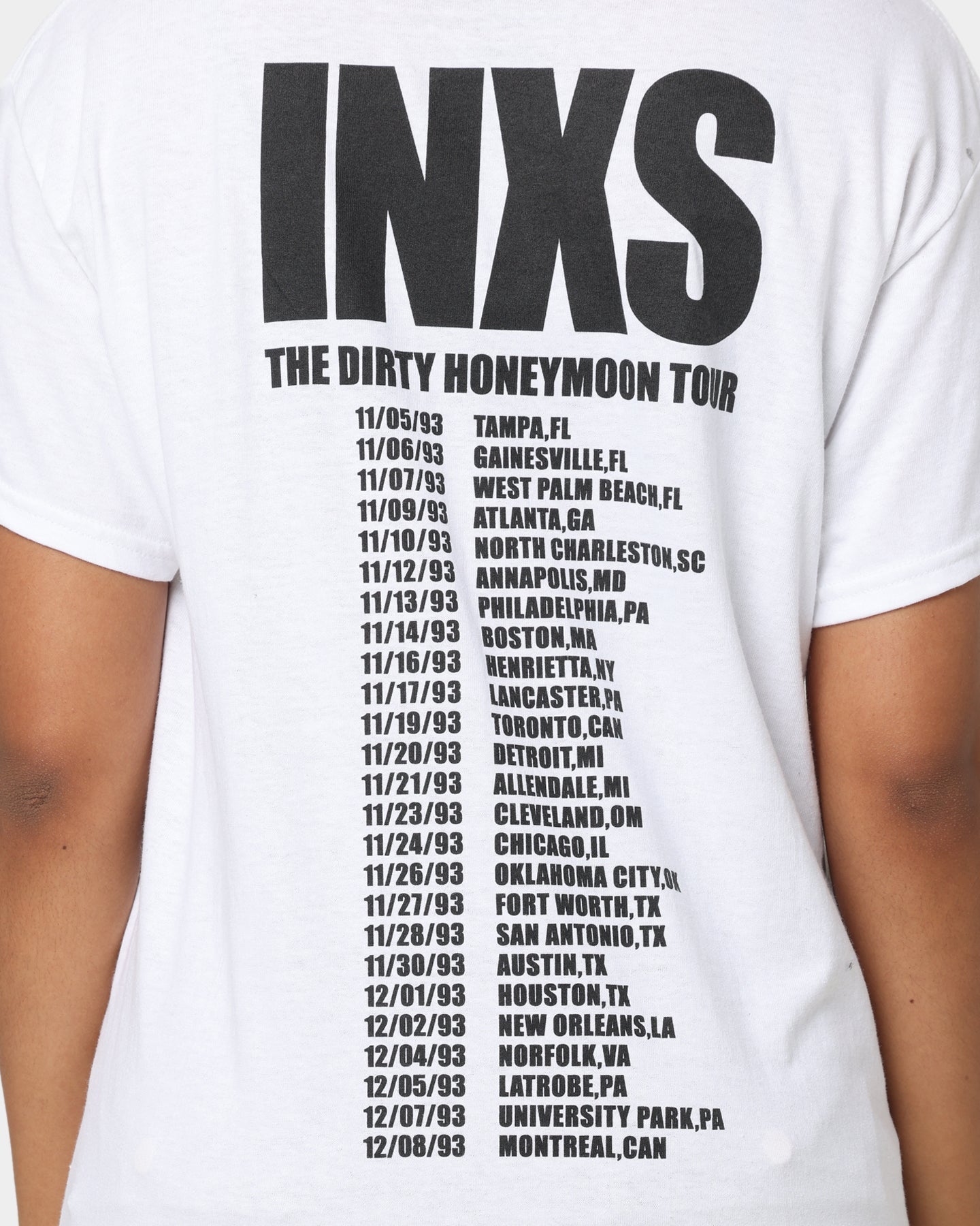 INXS The Dirty Honeymoon Tour T-Shirt White Style001
