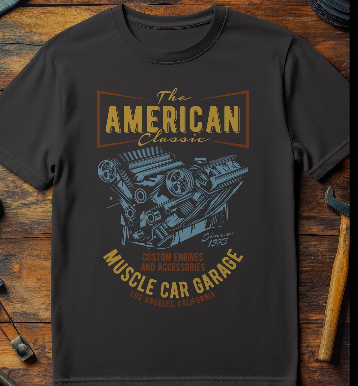 American Classic Muscle Car Garage T-shirt