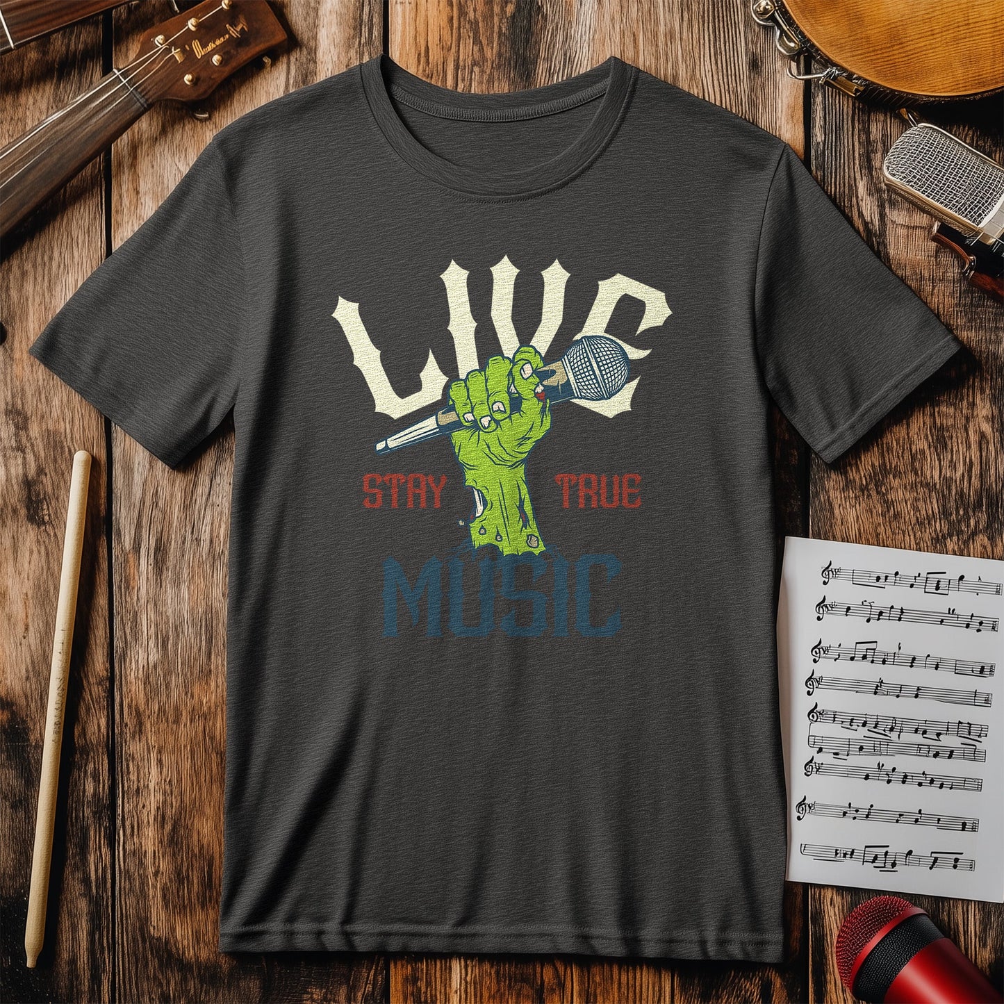 Live Music Zombie T-Shirt - Rock 'n'