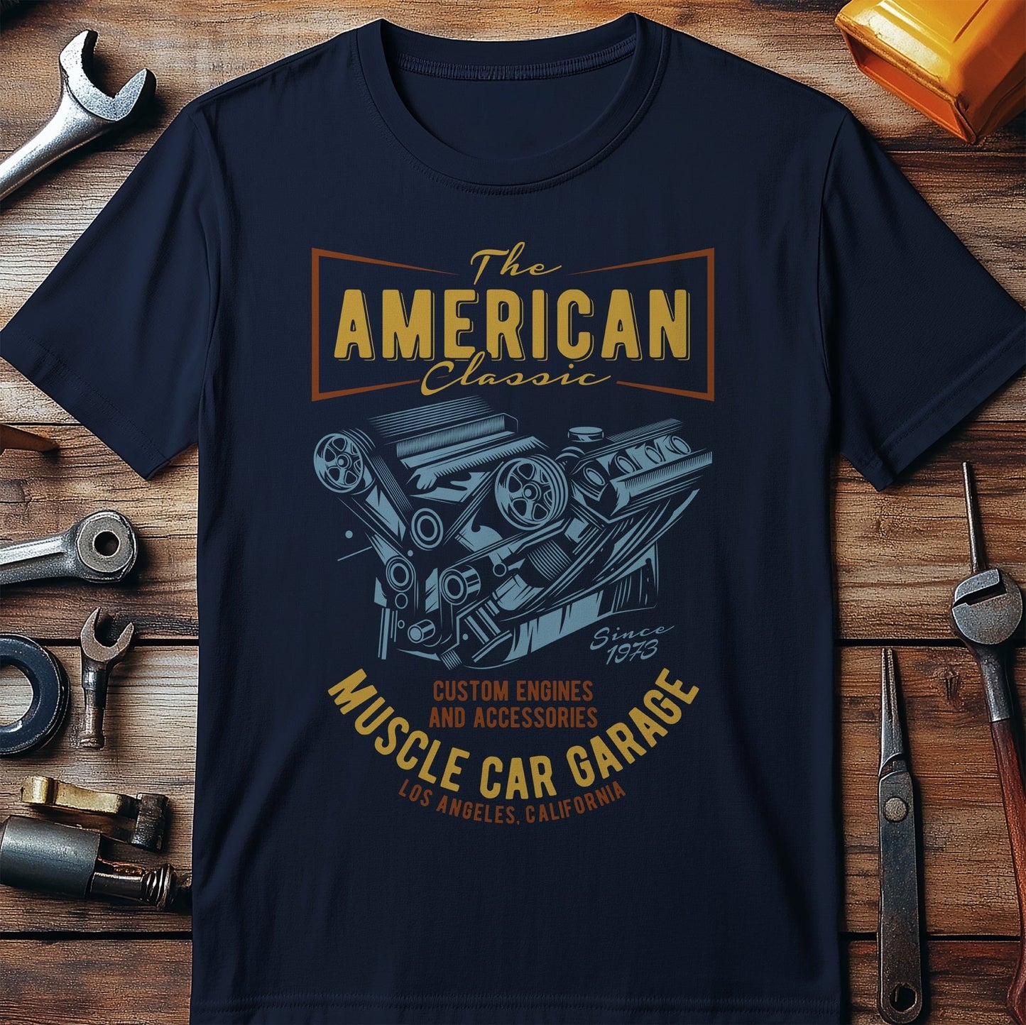 American Classic Muscle Car Garage T-shirt