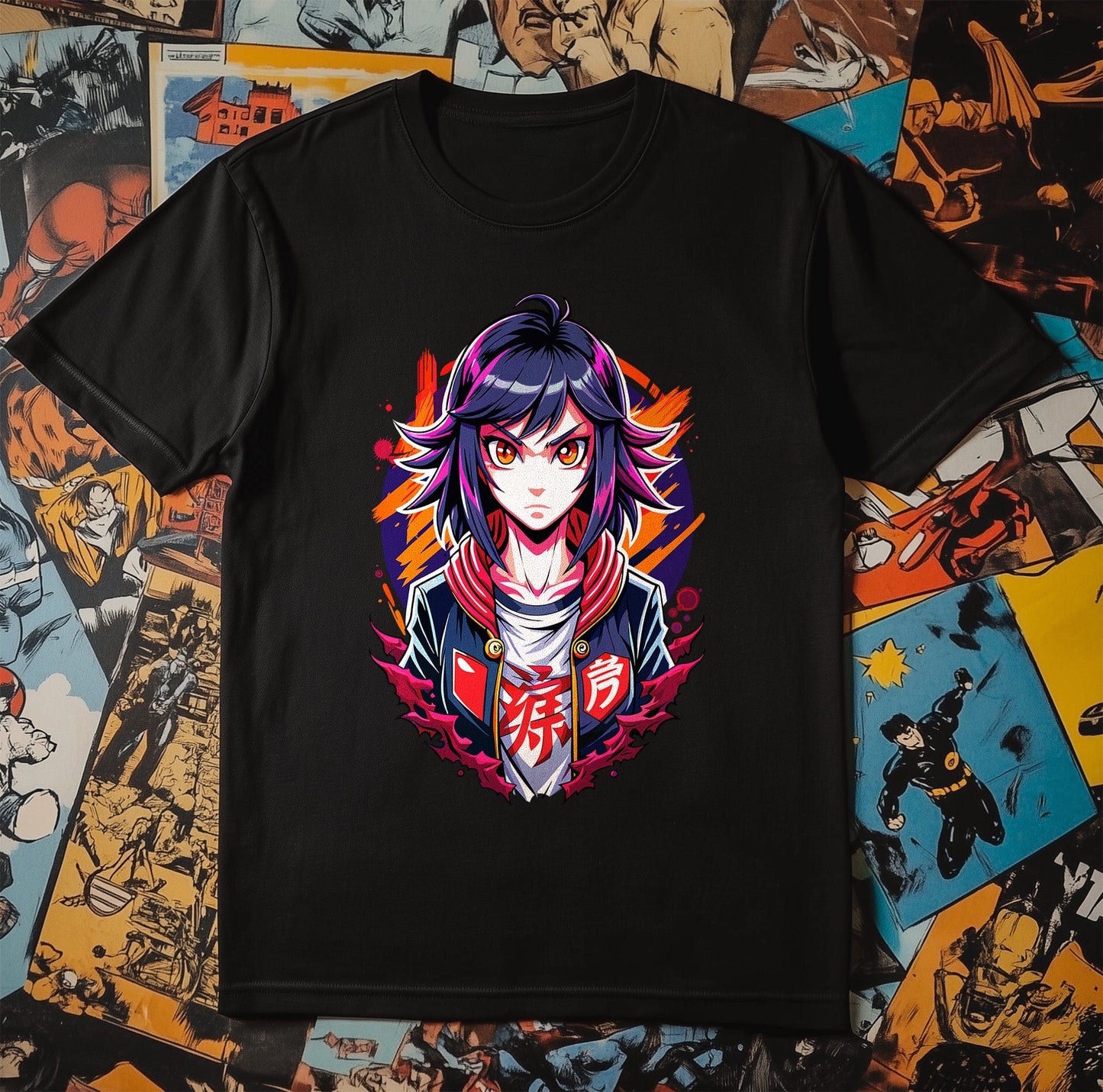 Anime Fierce Girl T-shirt