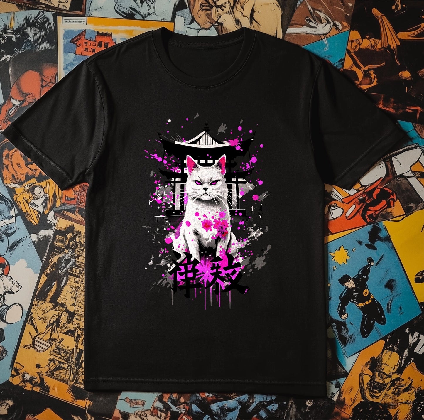 White Cat Anime t-shirt Purrfectly