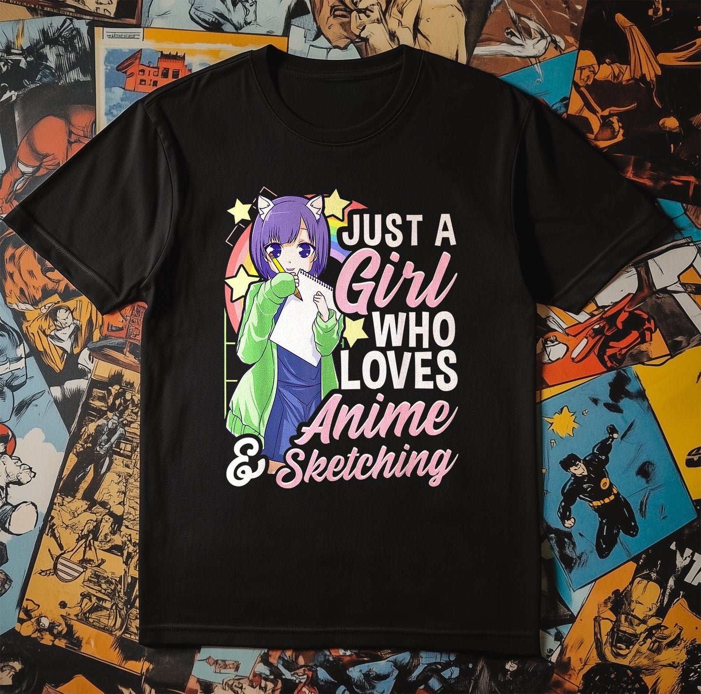 Anime Girl T-Shirt Just A Girl Who Loves Drawing Anime