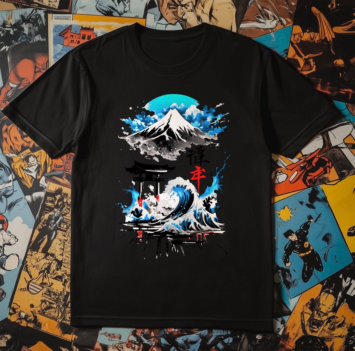 Mountain Water Anime T-shirt