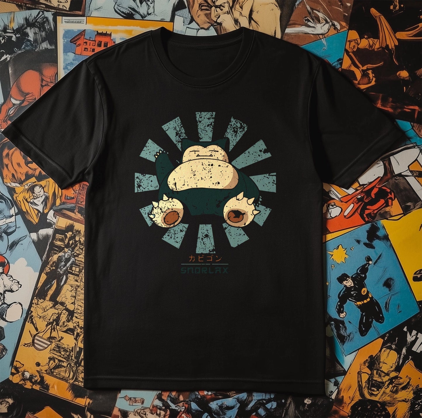 Snorlax Anime Circle T-Shirt