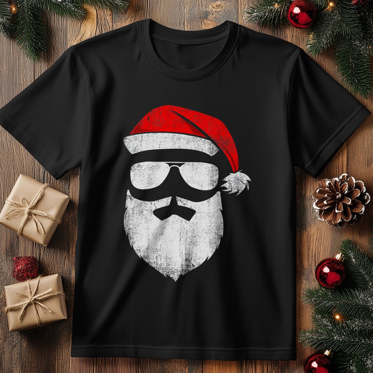 Funny Santa Claus Sunglasses T-Shirt