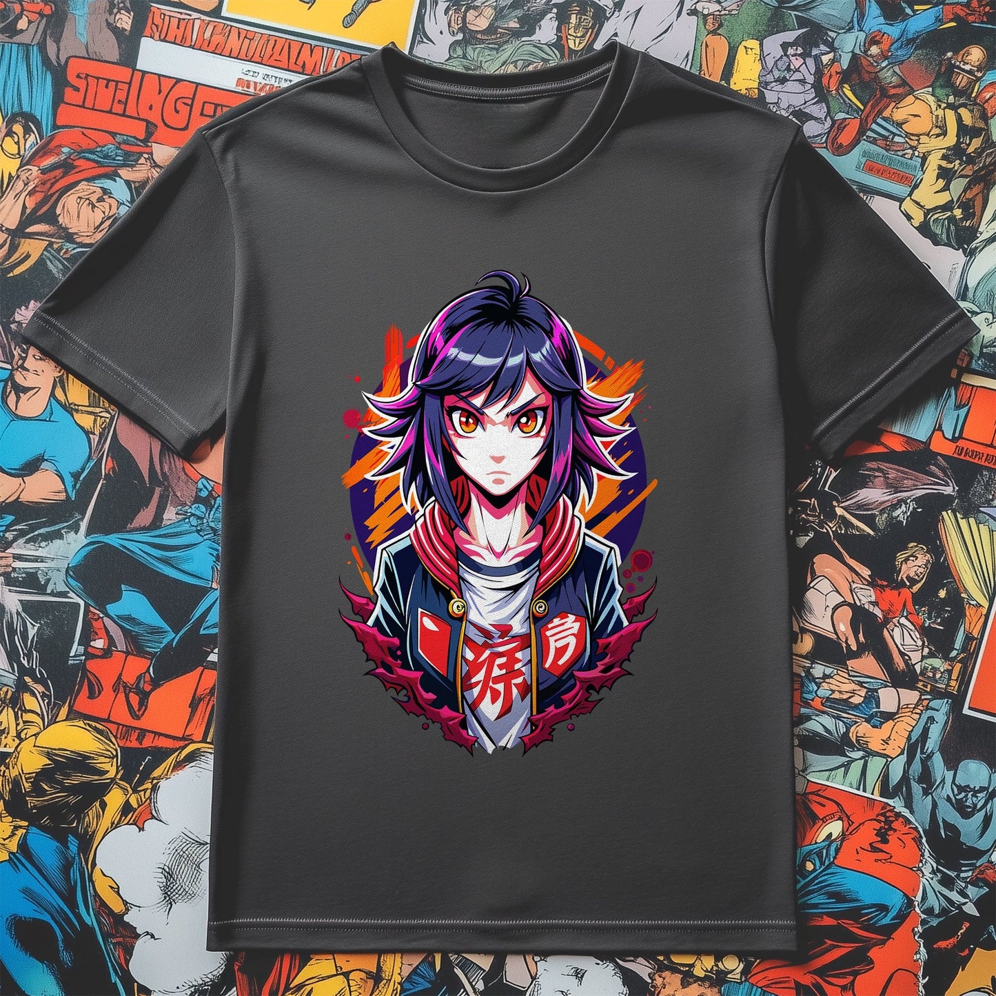 Anime Fierce Girl T-shirt