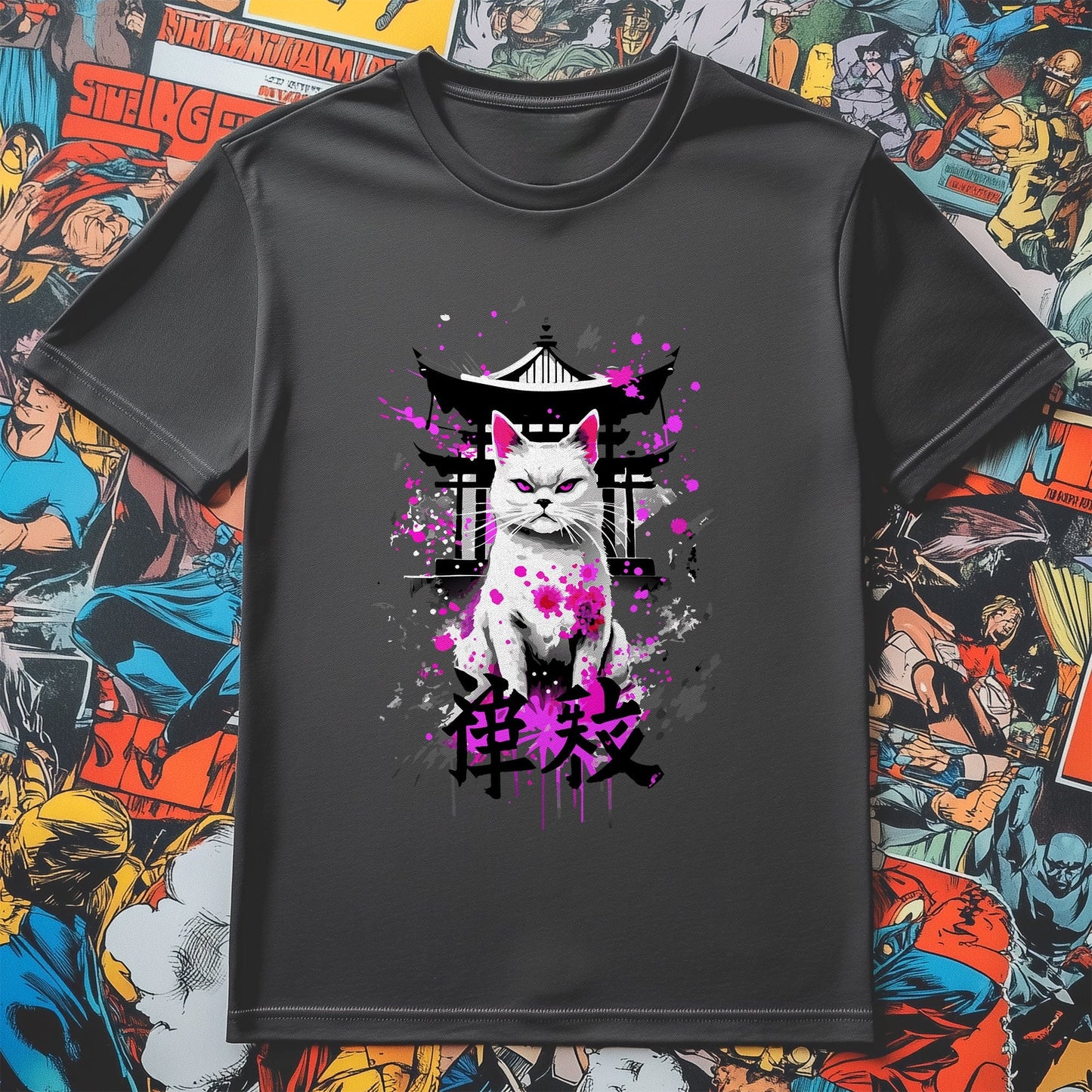 White Cat Anime t-shirt Purrfectly