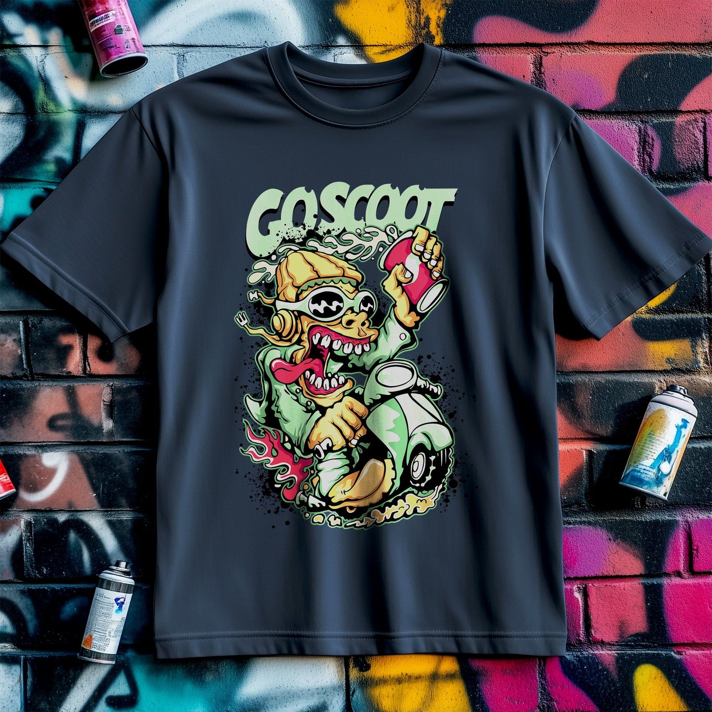 Go Scoot Zombie Motorcycle T-Shirt