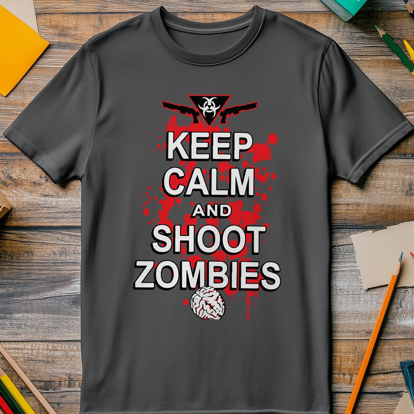 Keep Calm and Shoot Zombies T-Shirt