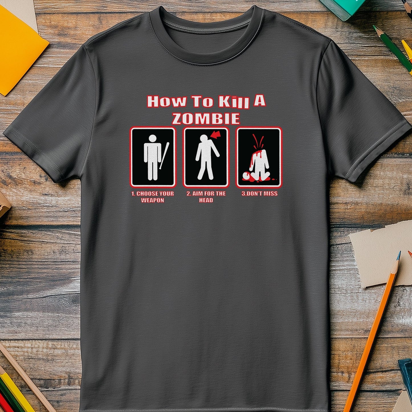How to Kill a Zombie t-shirt