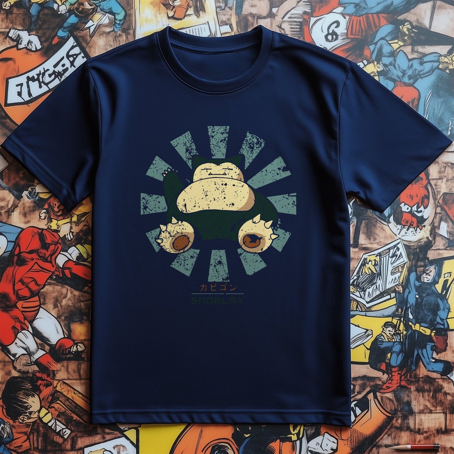 Snorlax Anime Circle T-Shirt