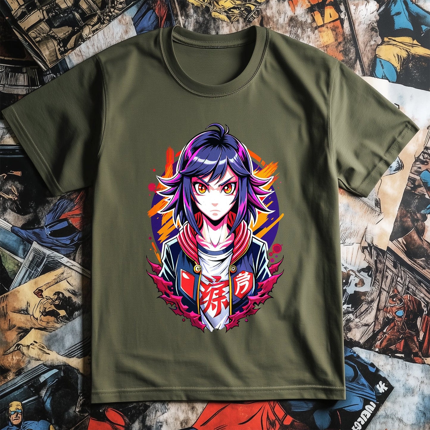 Anime Fierce Girl T-shirt