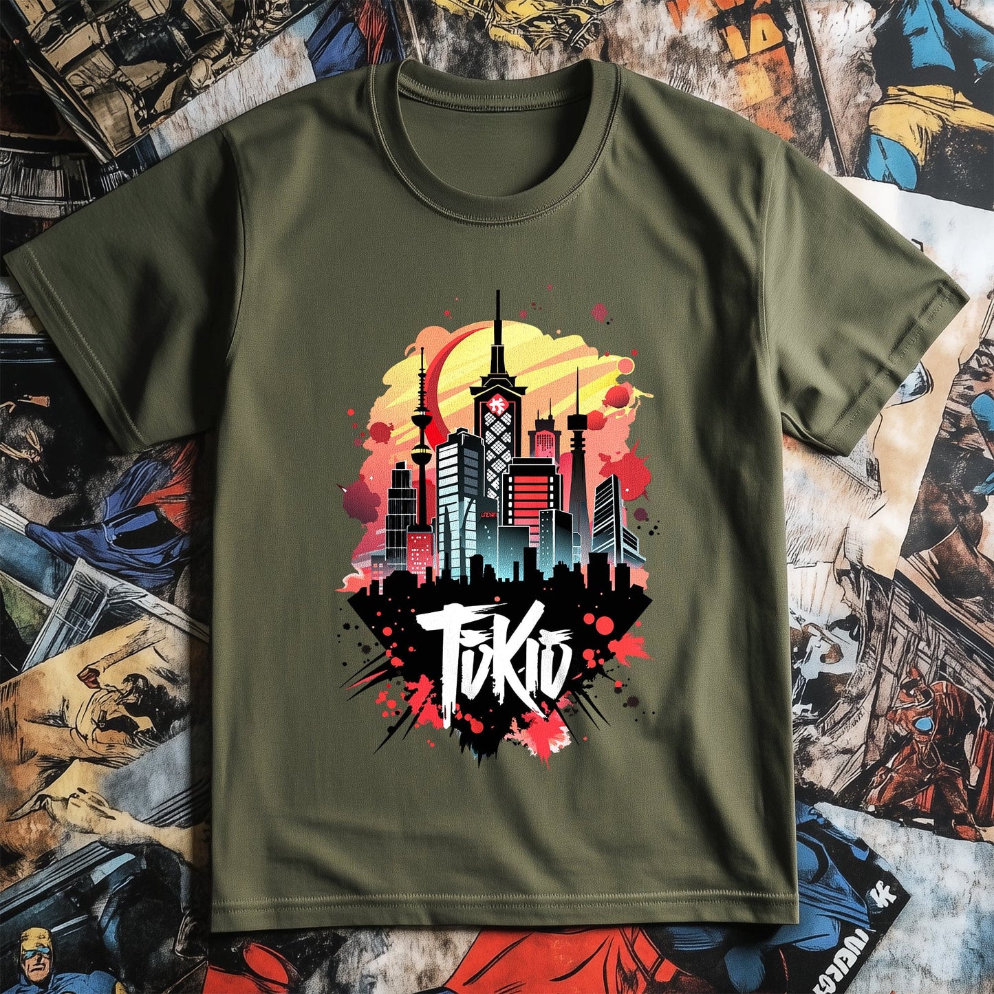Tokyo Landscape Anime T-shirt