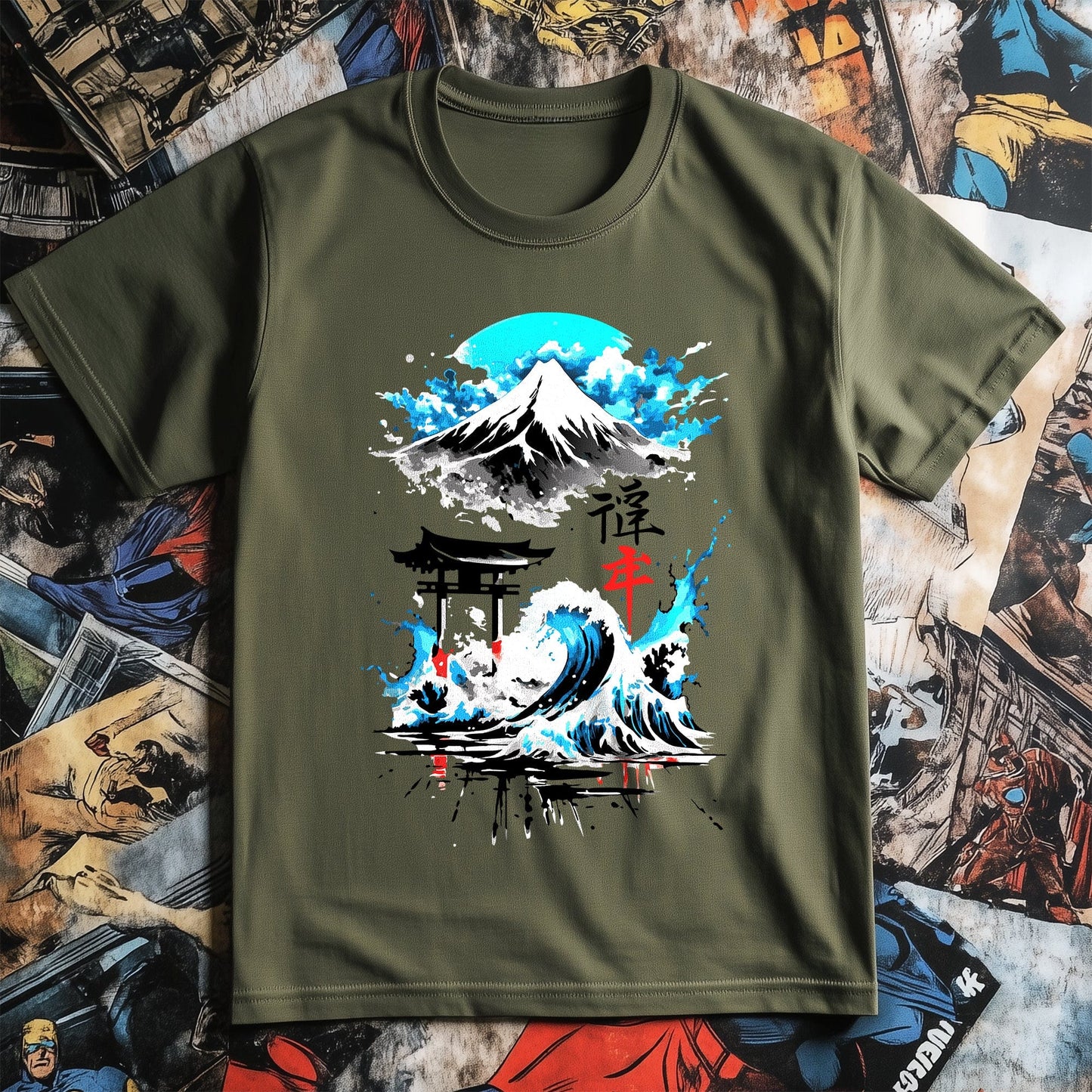 Mountain Water Anime T-shirt