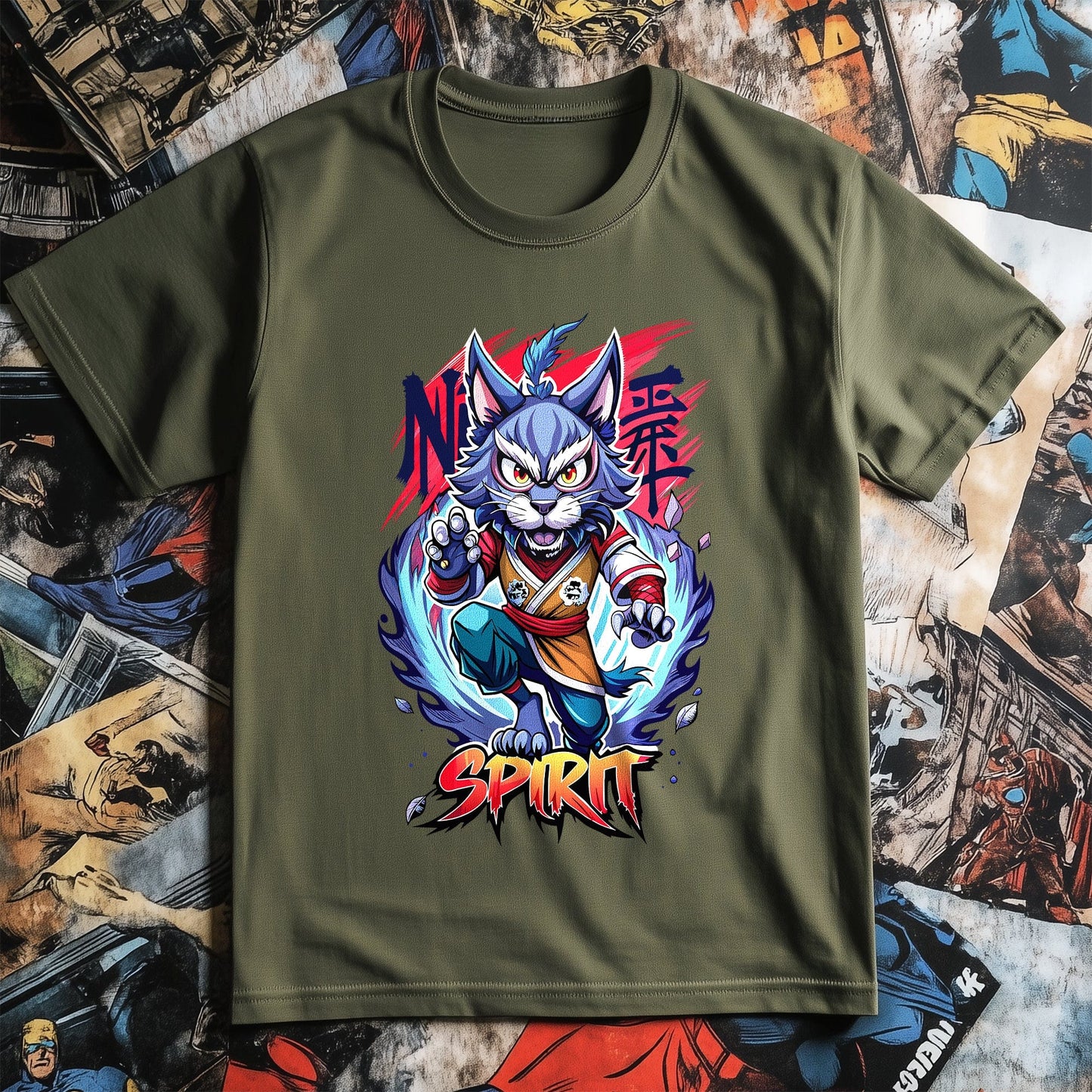 Spirit Cat Anime T-Shirt