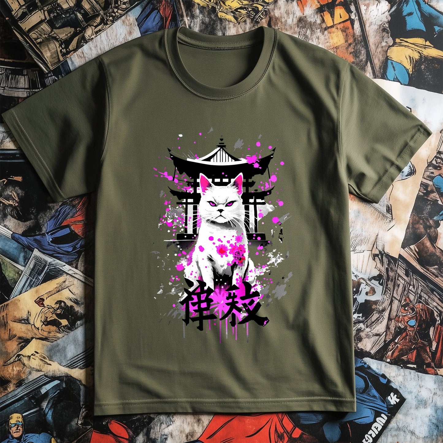 White Cat Anime t-shirt Purrfectly