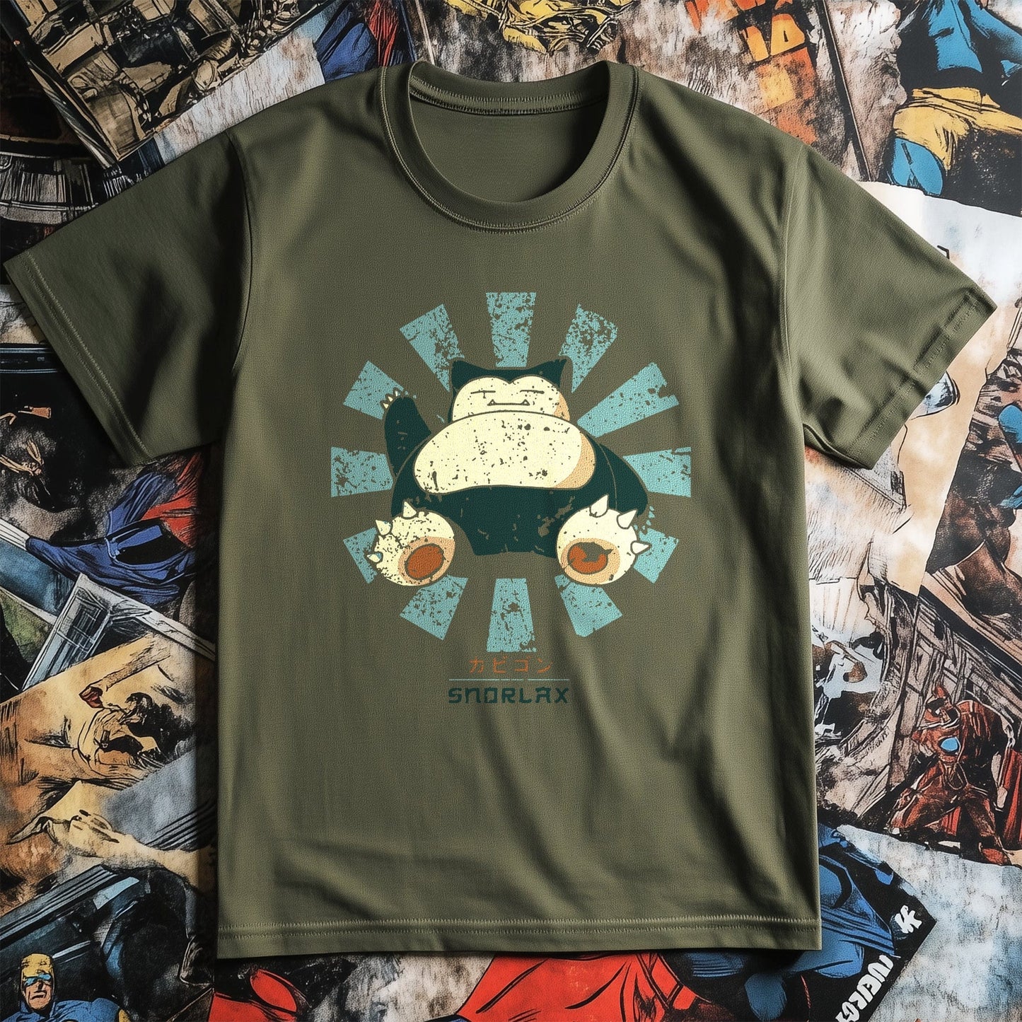 Snorlax Anime Circle T-Shirt