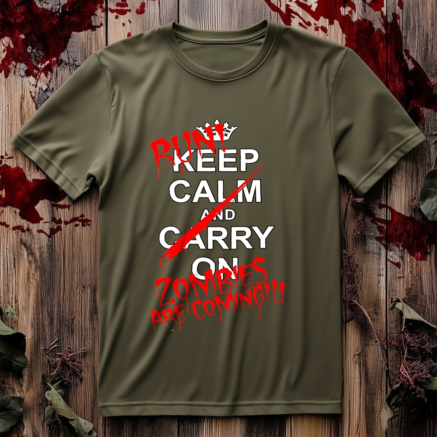 Keep Calm & Run! Zombies Are Coming T-Shirt
