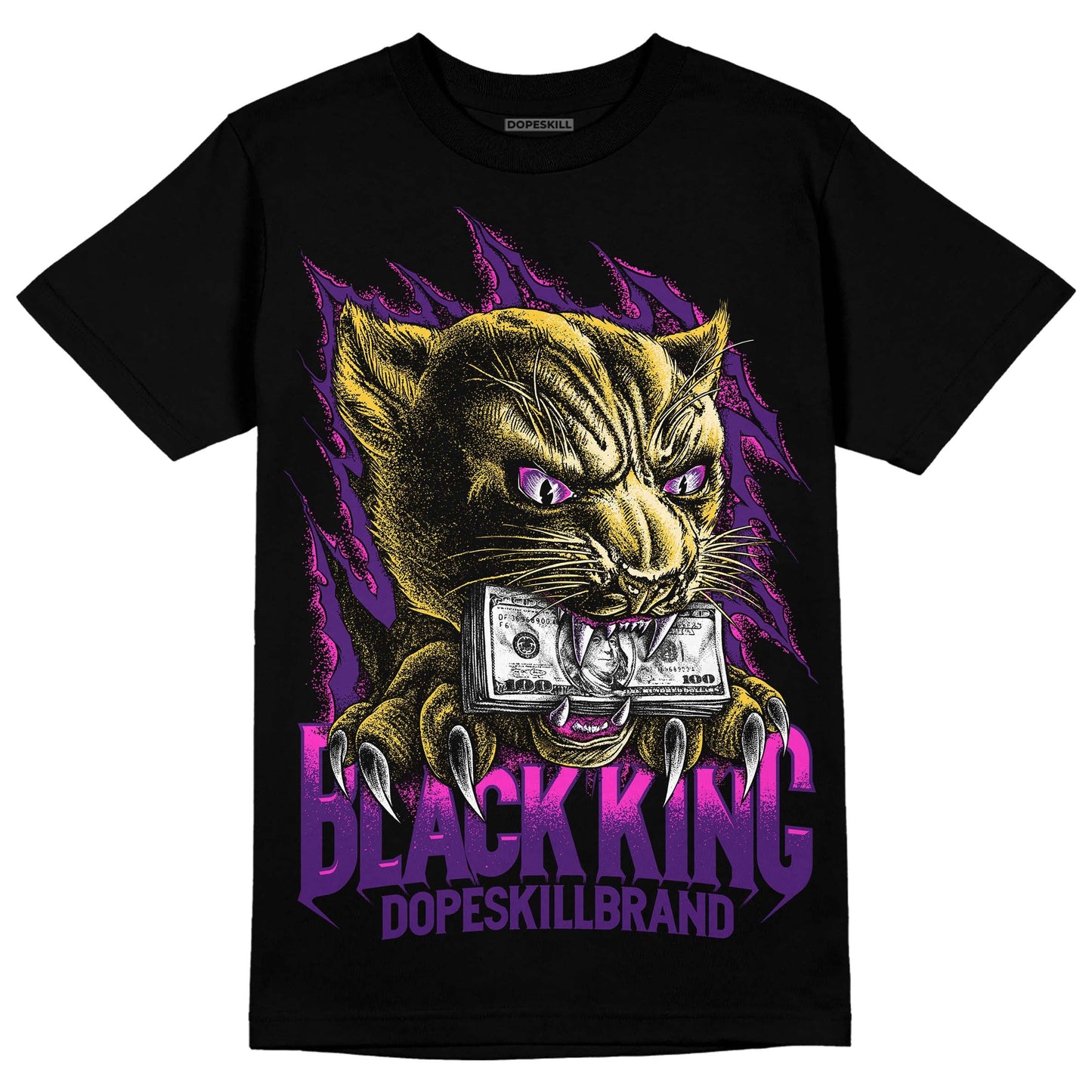 Field Purple 12s DopeSkill T-Shirt Black King Graphic