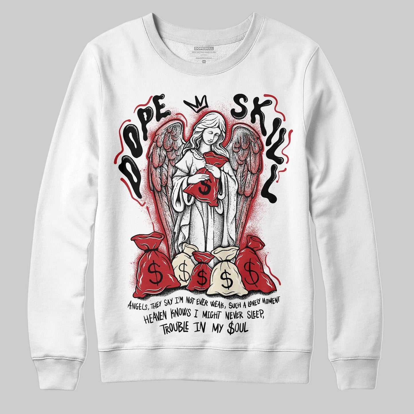 Black Toe Reimagined 1s DopeSkill Sweatshirt Angels Graphic