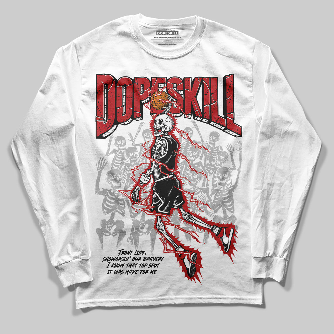 Black Toe Reimagined 1s DopeSkill Long Sleeve T-Shirt Thunder Dunk Graphic