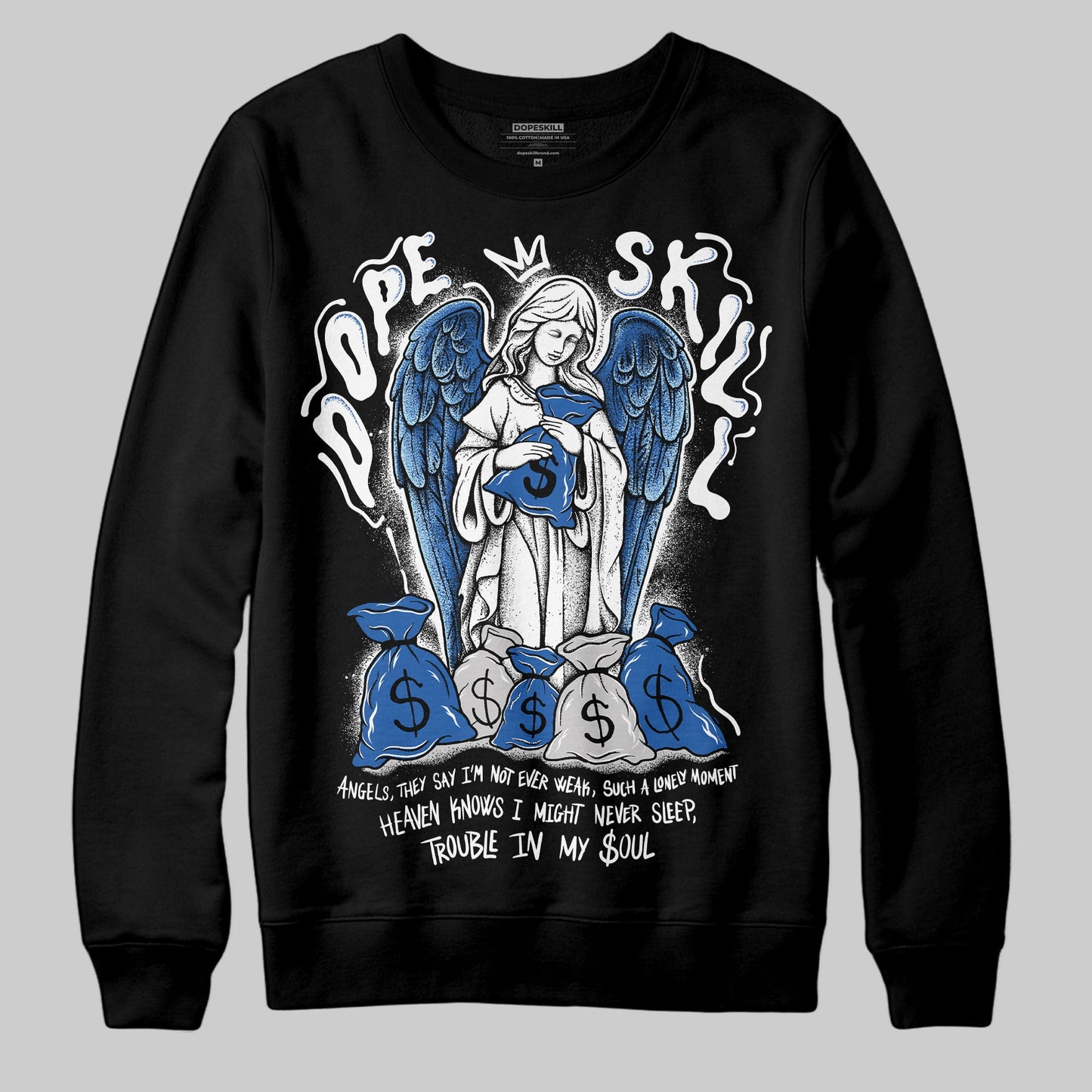 Blueberry 12s DopeSkill Sweatshirt Angels Graphic