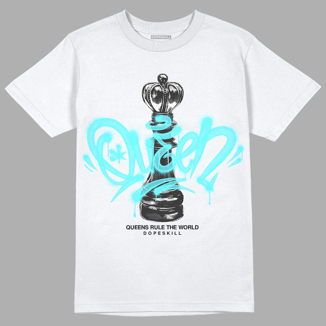 Aqua 5s DopeSkill T-Shirt Queen Chess Graphic