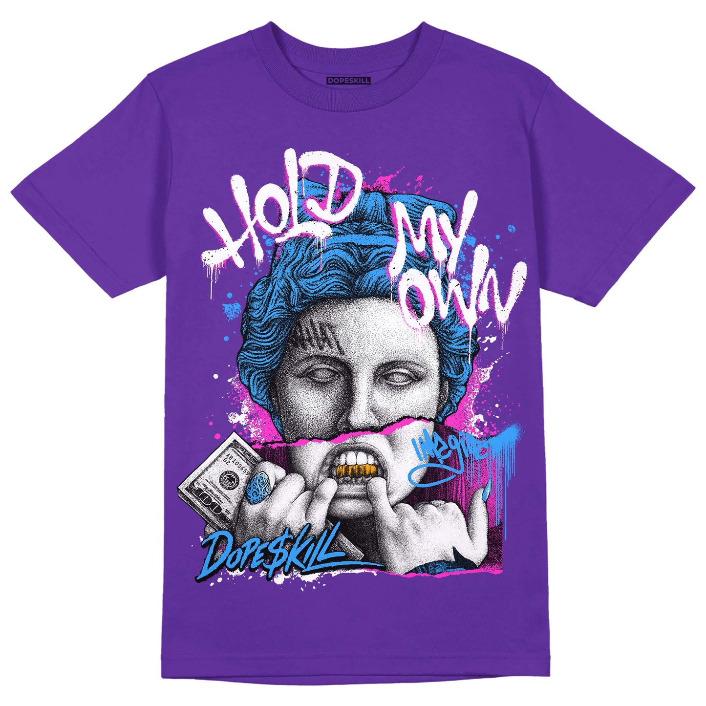 AJ 13 Court Purple DopeSkill Purple T-shirt Hold My Own Graphic