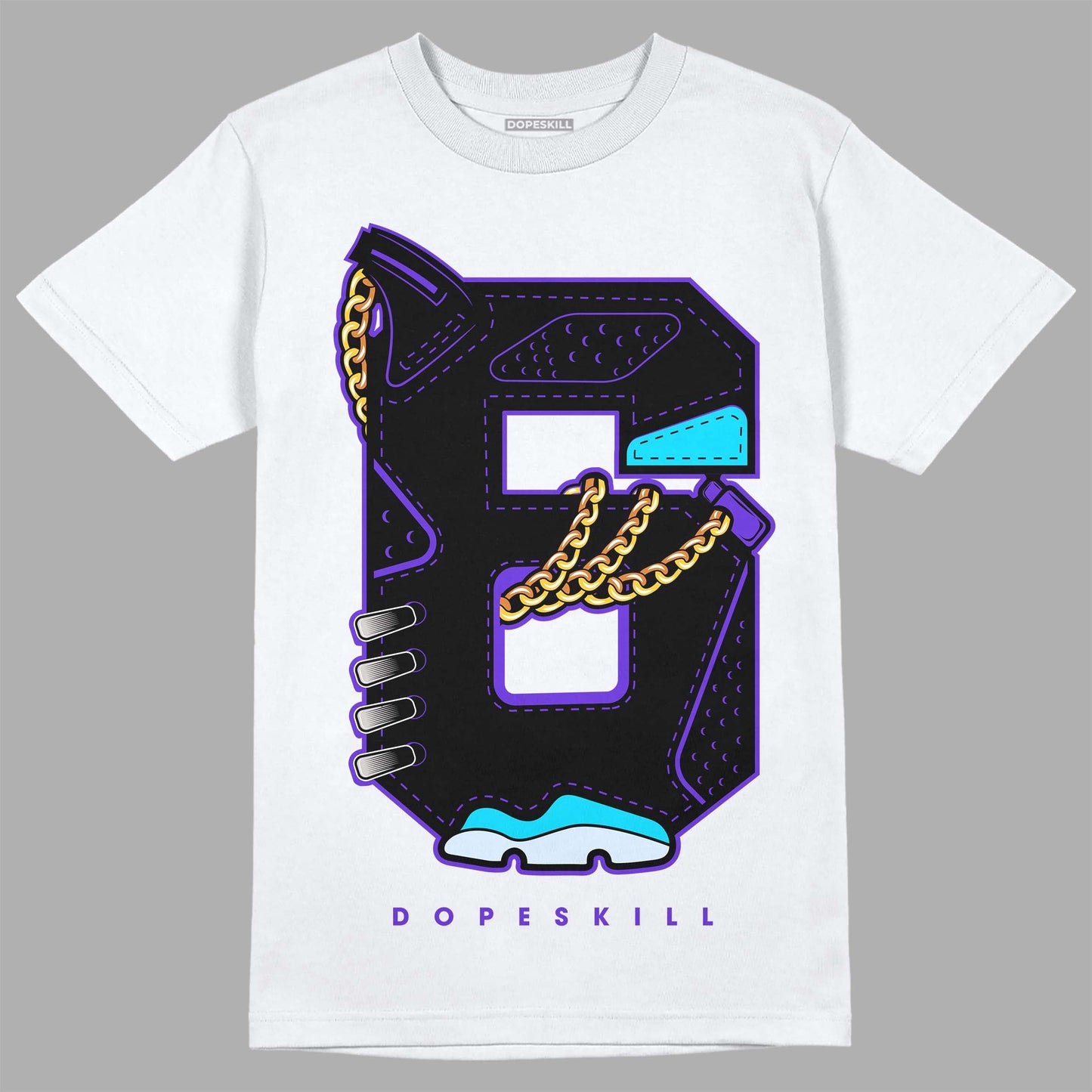 Aqua 6s DopeSkill T-Shirt No.6 Graphic