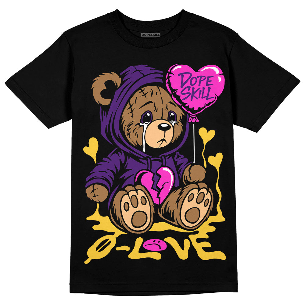 Field Purple 12s DopeSkill T-Shirt Broken Bear Graphic