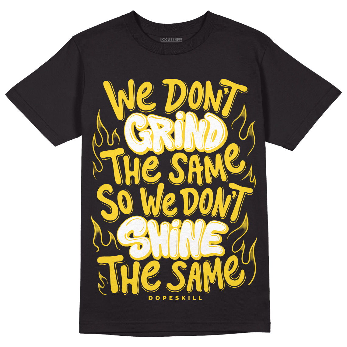 Black Tour Yellow AJ 4 Thunder DopeSkill T-Shirt Grind Shine Graphic