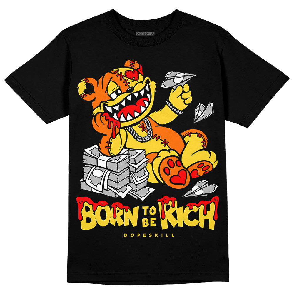 Black Tour Yellow AJ 4 Thunder DopeSkill Unisex T-Shirt Born To Be Rich Graphic